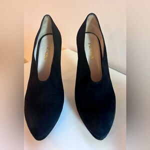 Prada suede booties 
